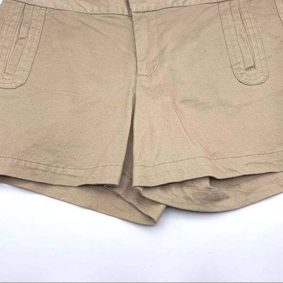 GAP khaki shorts 8 stretch cotton heavyweight tan classic chino pocket detailing - Picture 8 of 8